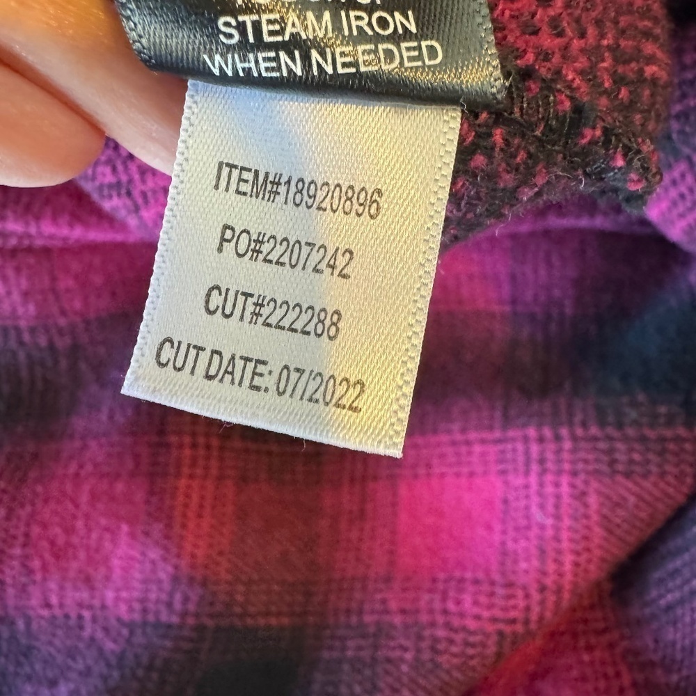 Torrid Shacket Barn Coat Checked Pink Plaid Button Front Heavyweight Cotton Sz 0 - Picture 13 of 16